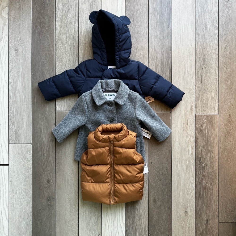 Old Navy Baby Outerwear Bundle | 3 Pieces | New With Tags | Sizes In Description